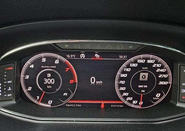 Seat Ateca cena 115900 przebieg: 93243, rok produkcji 2019 z Chodzież małe 172